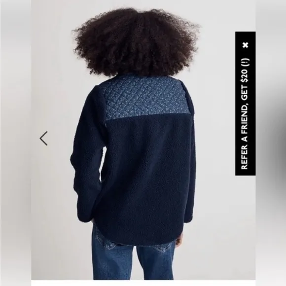 Madewell (Re)Sourced Sherpa Zip Front Jacket