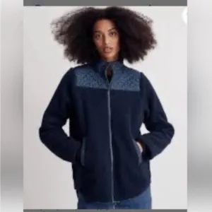 Madewell (Re)Sourced Sherpa Zip Front Jacket