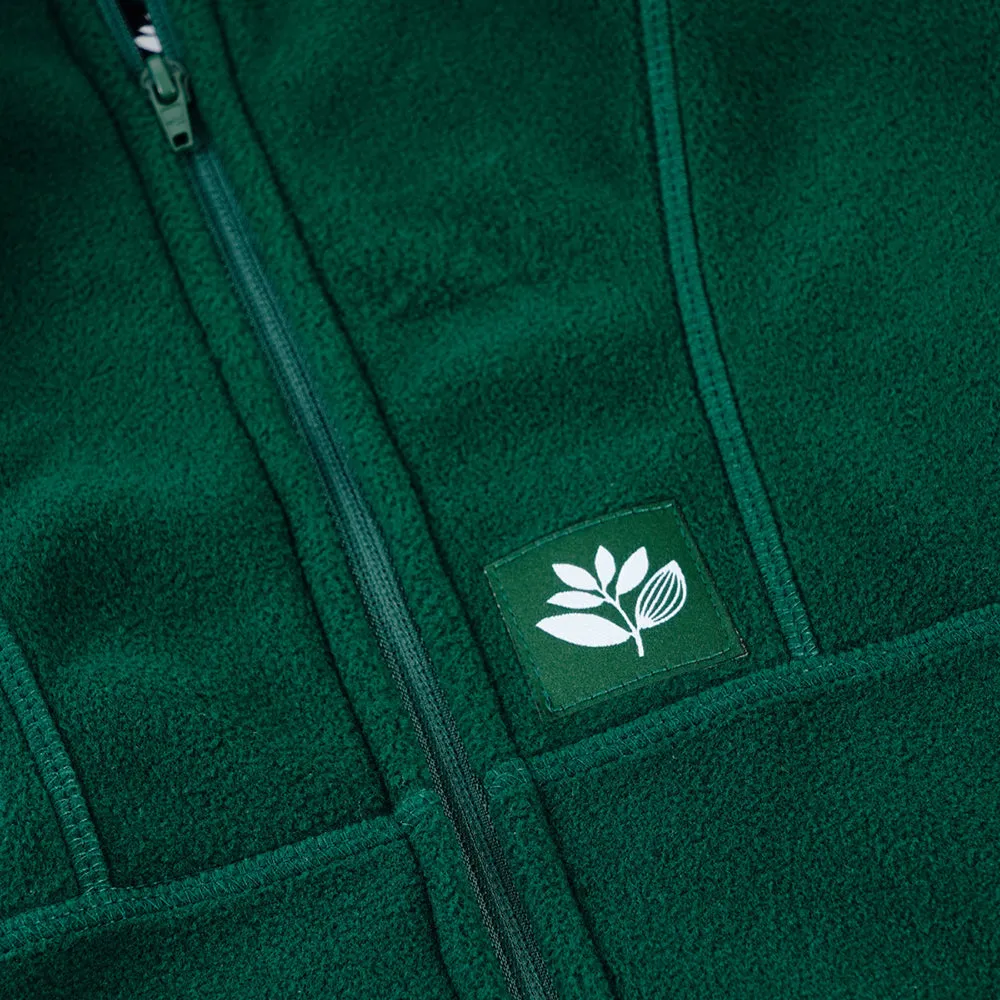 Magenta Antartic Zipped Hoodie Green