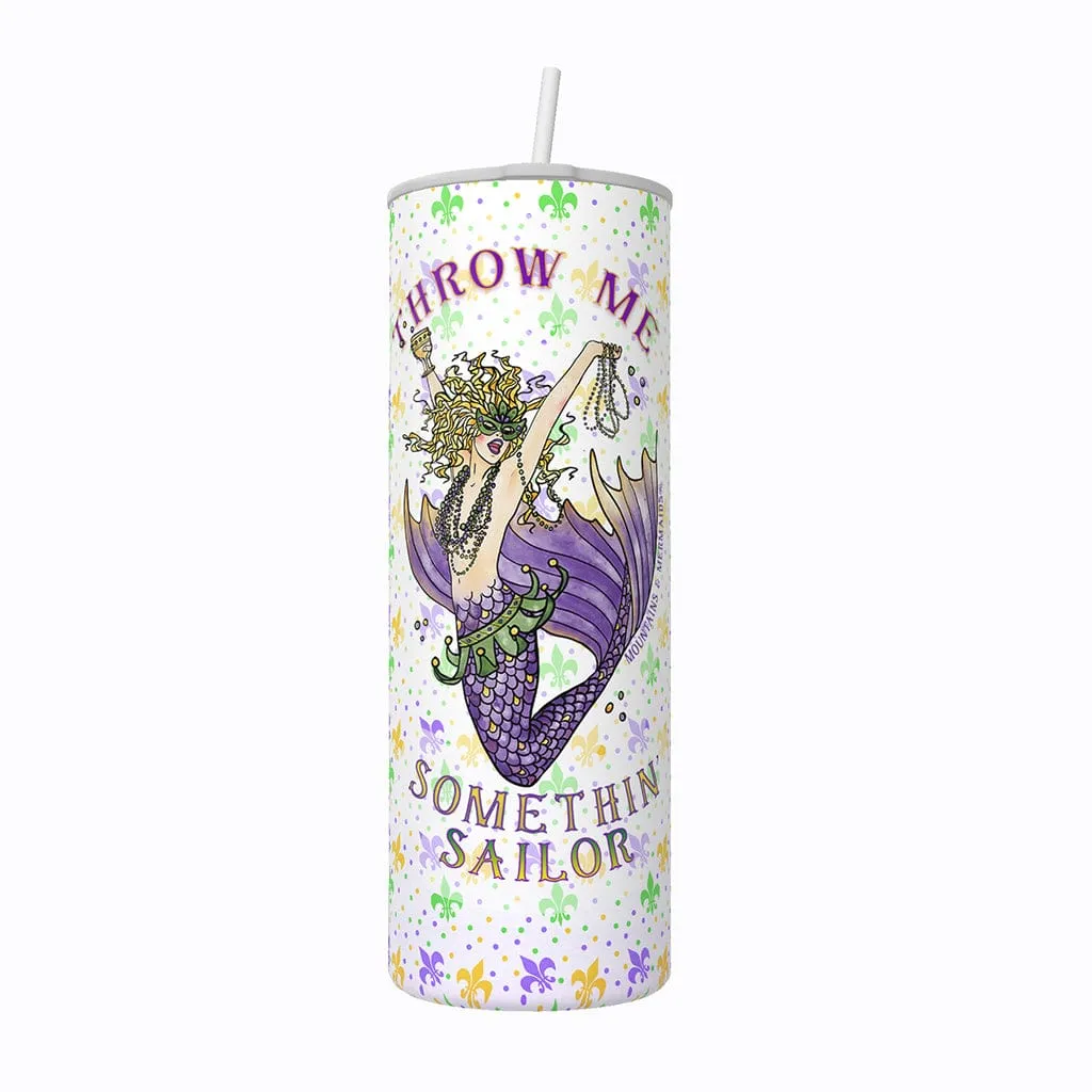 Mardi Gras Mermaid Insulated Tumbler