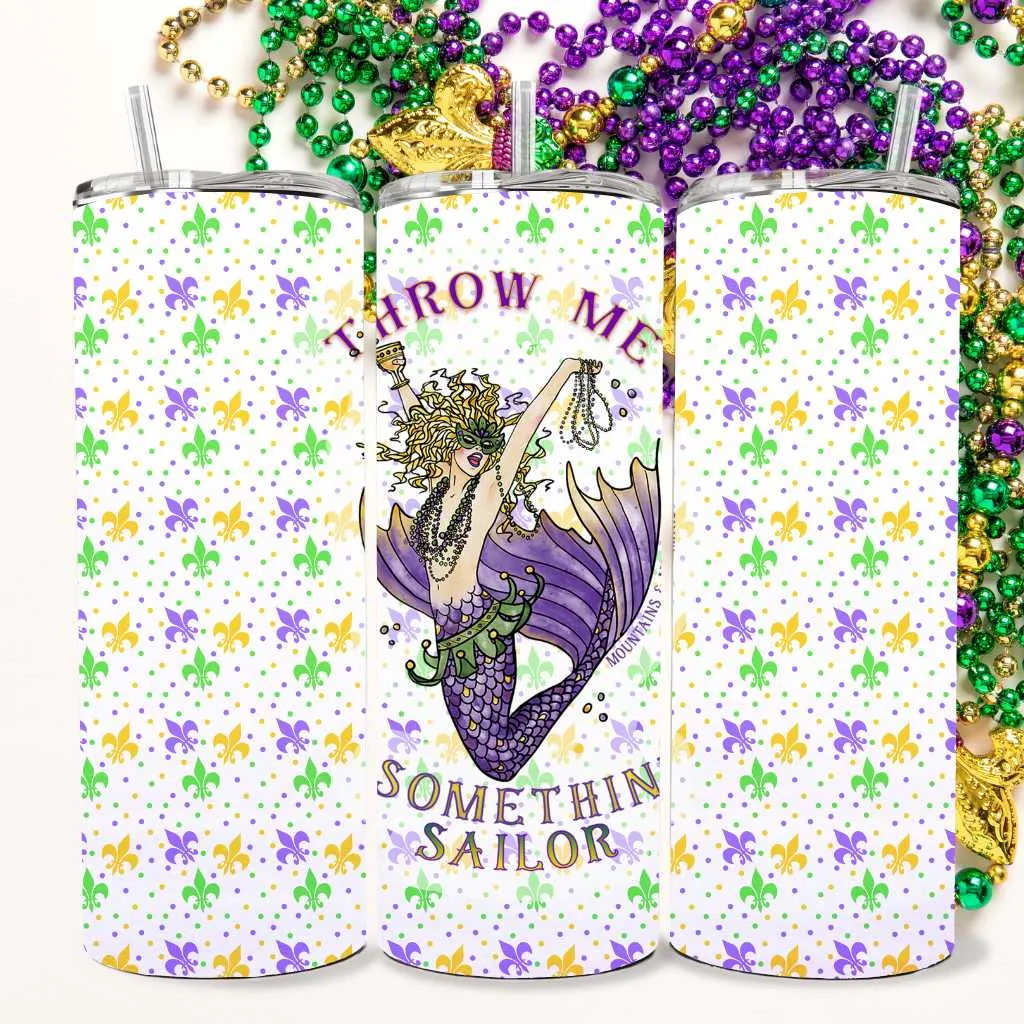 Mardi Gras Mermaid Insulated Tumbler