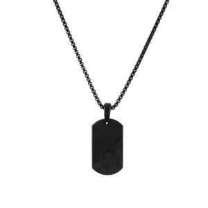Matte Studded Dog Tag Necklace