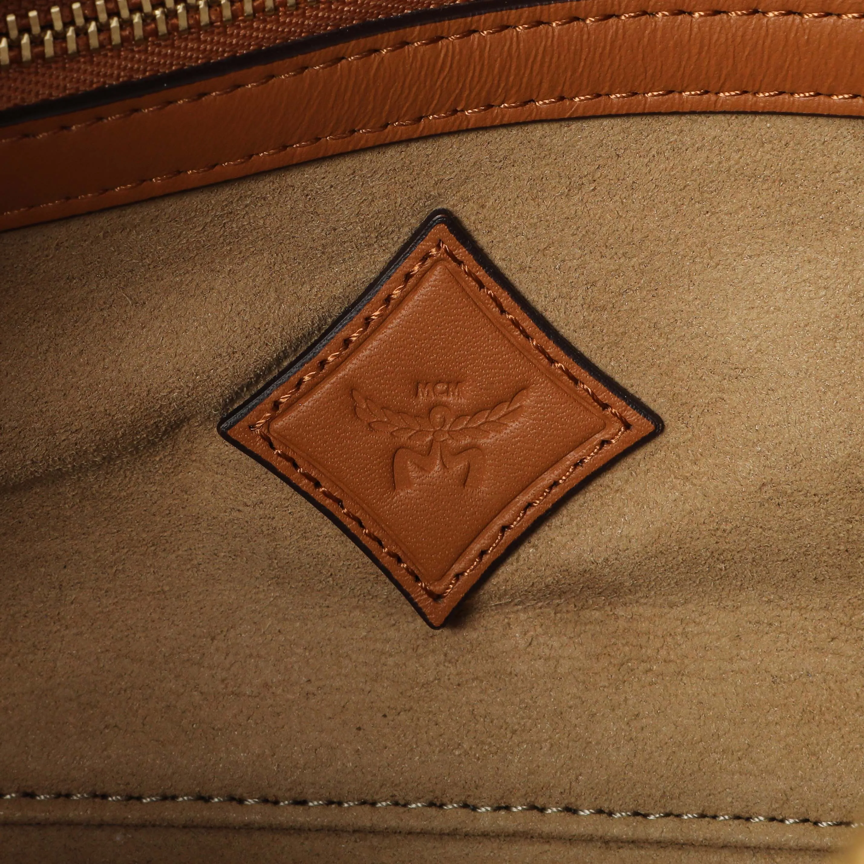 MCM Lauretos Monogram Ella Boston Bag