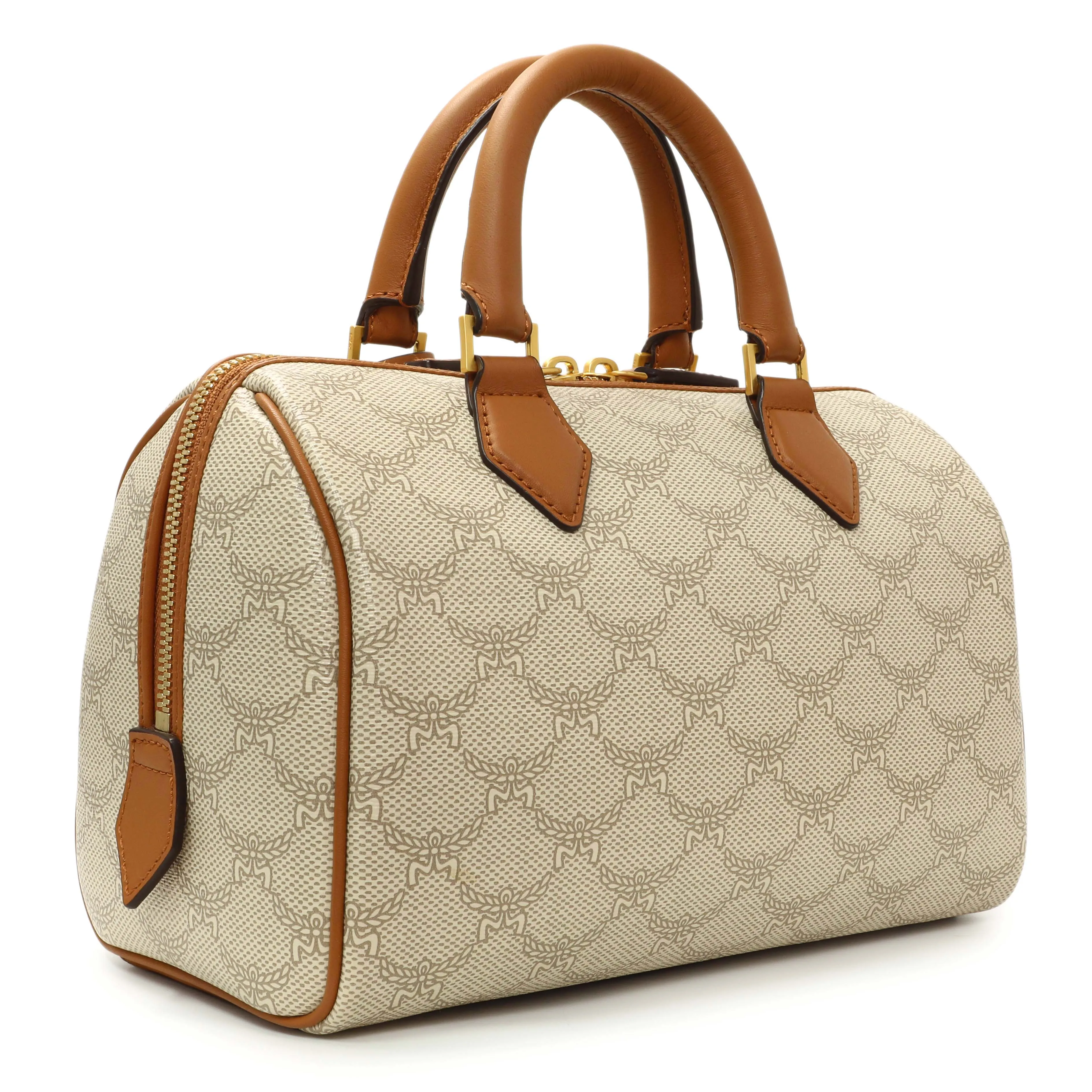 MCM Lauretos Monogram Ella Boston Bag