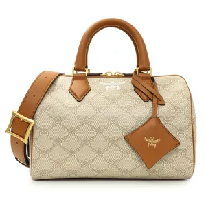MCM Lauretos Monogram Ella Boston Bag