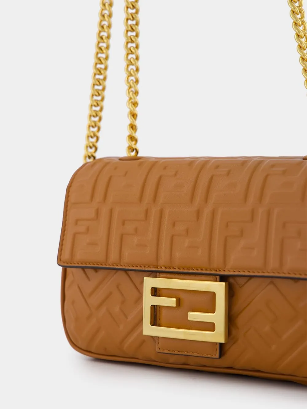 Medium Orange Baguette Chain Bag