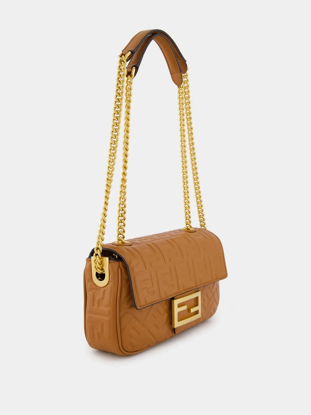 Medium Orange Baguette Chain Bag