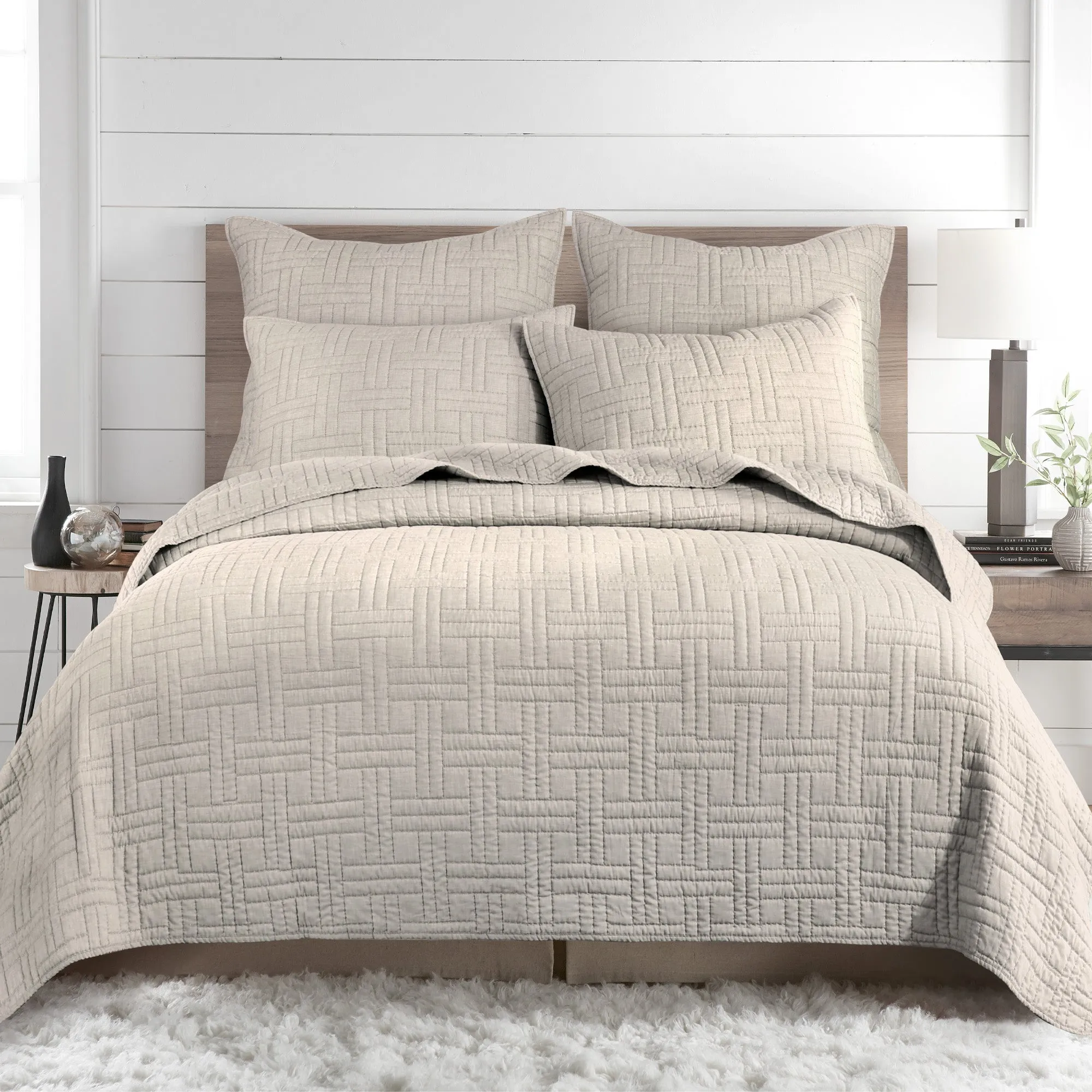 Melange Stitch Euro Sham Set of 2