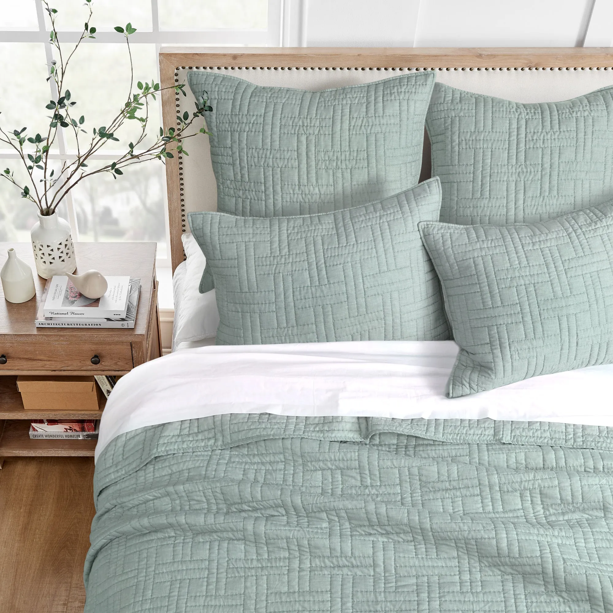 Melange Stitch Euro Sham Set of 2