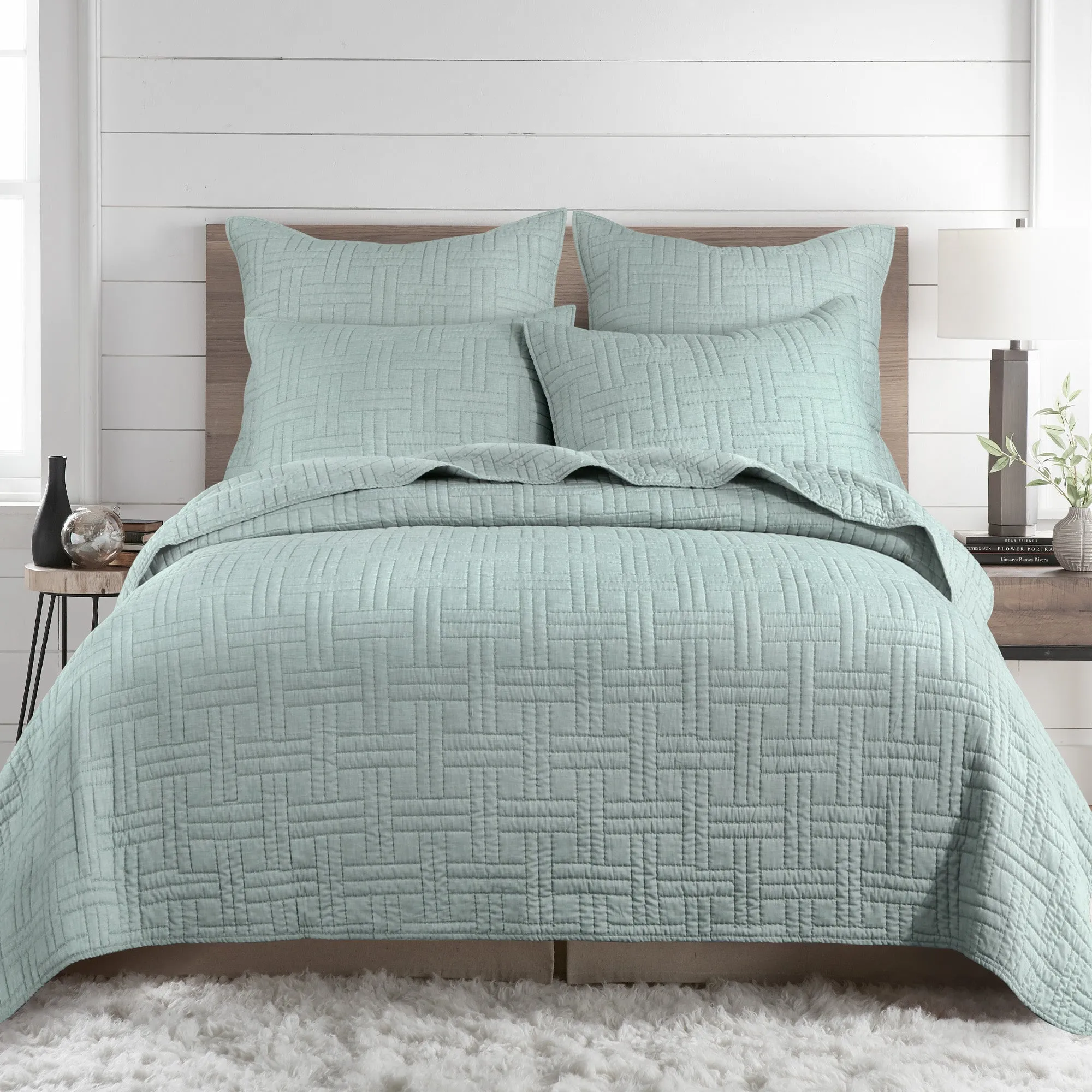 Melange Stitch Euro Sham Set of 2