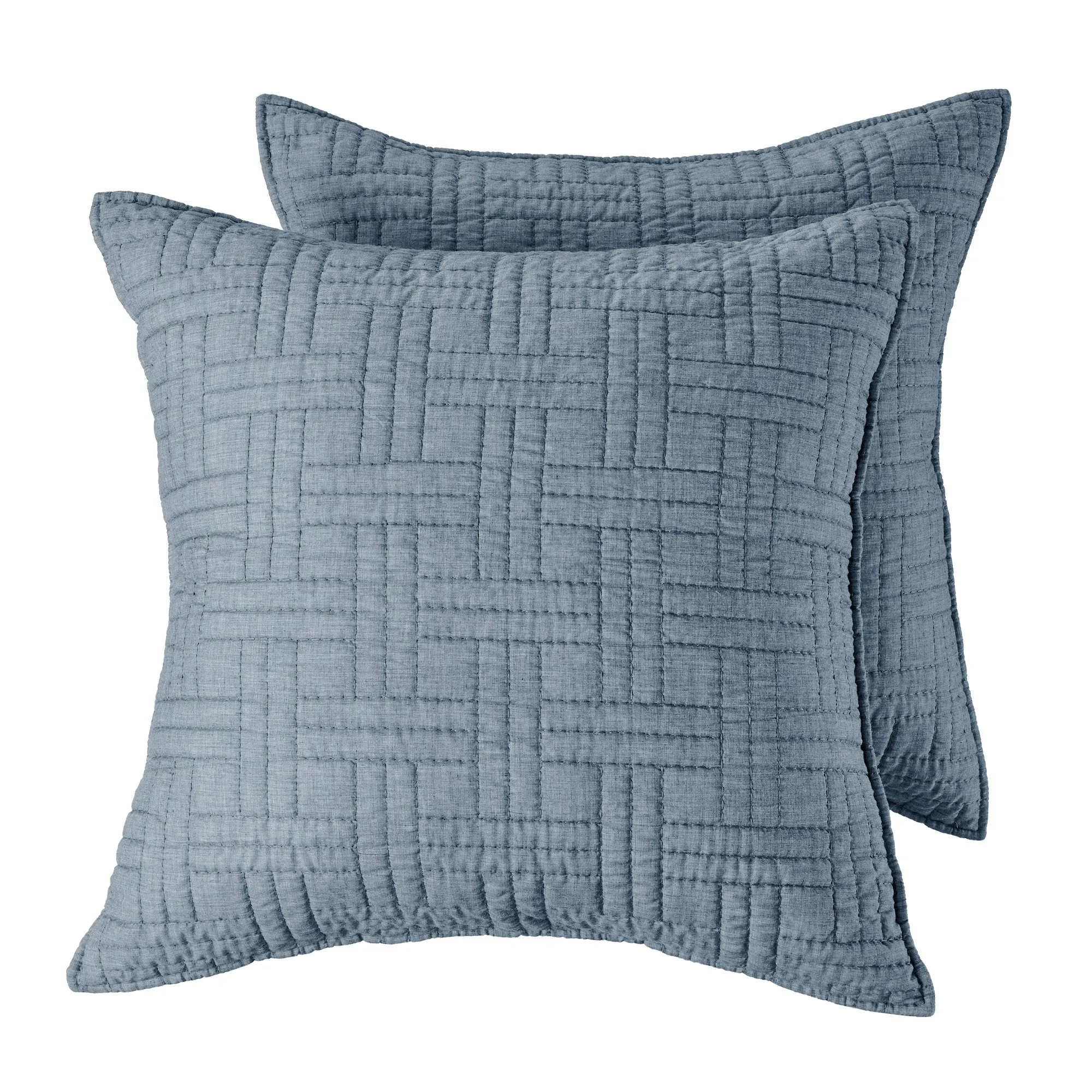 Melange Stitch Euro Sham Set of 2