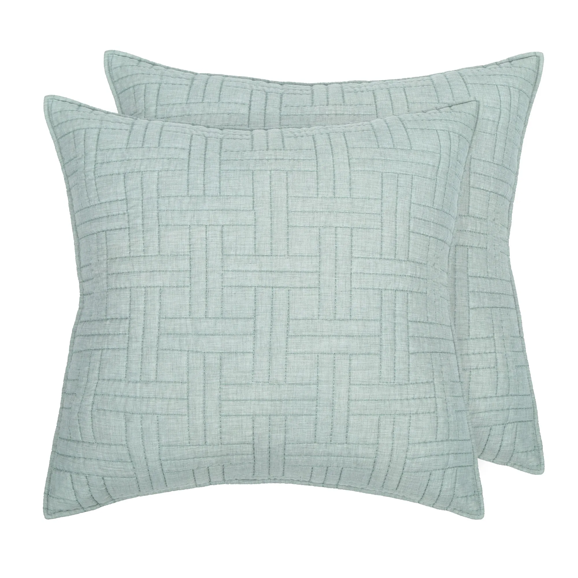 Melange Stitch Euro Sham Set of 2
