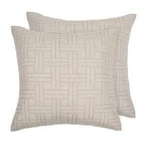 Melange Stitch Euro Sham Set of 2