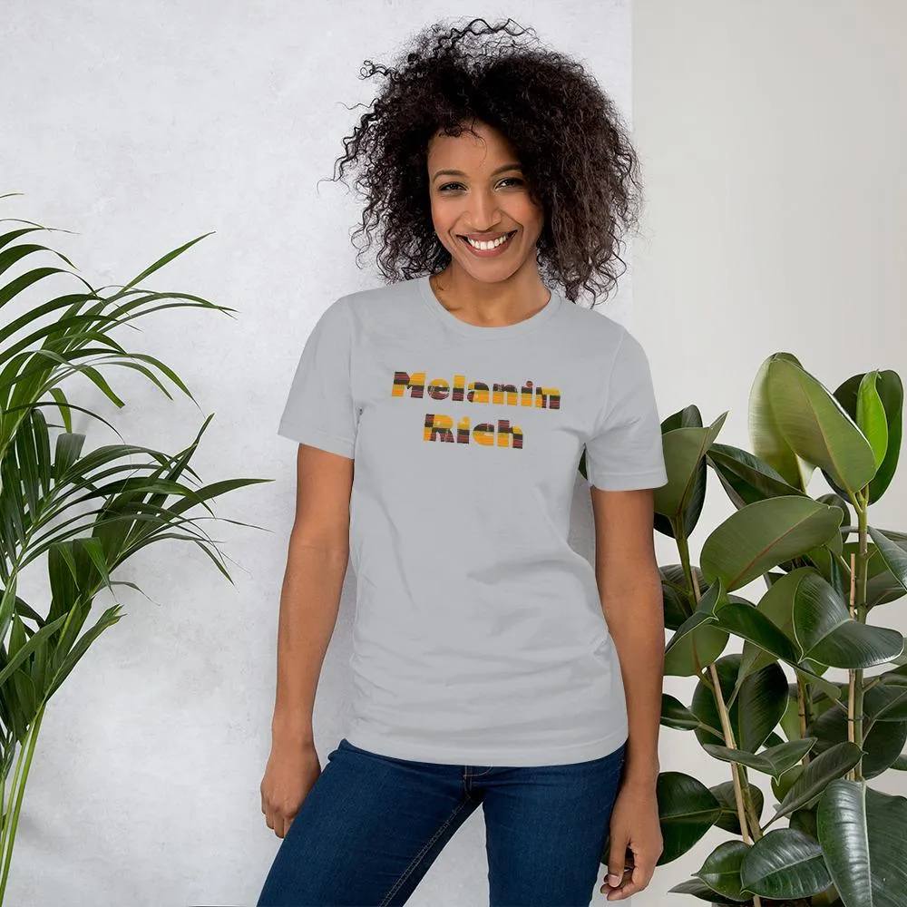 Melanin Rich African Print Color Short-Sleeve Unisex T-Shirt