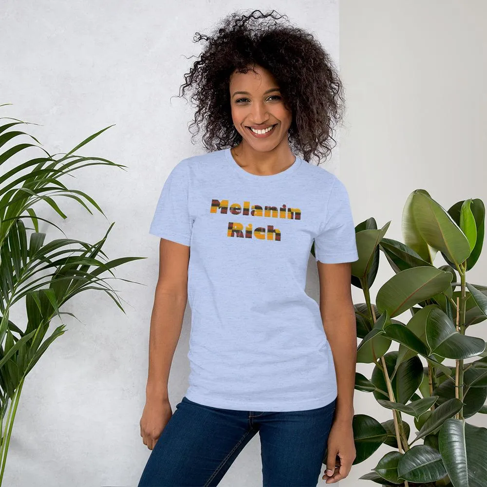 Melanin Rich African Print Color Short-Sleeve Unisex T-Shirt