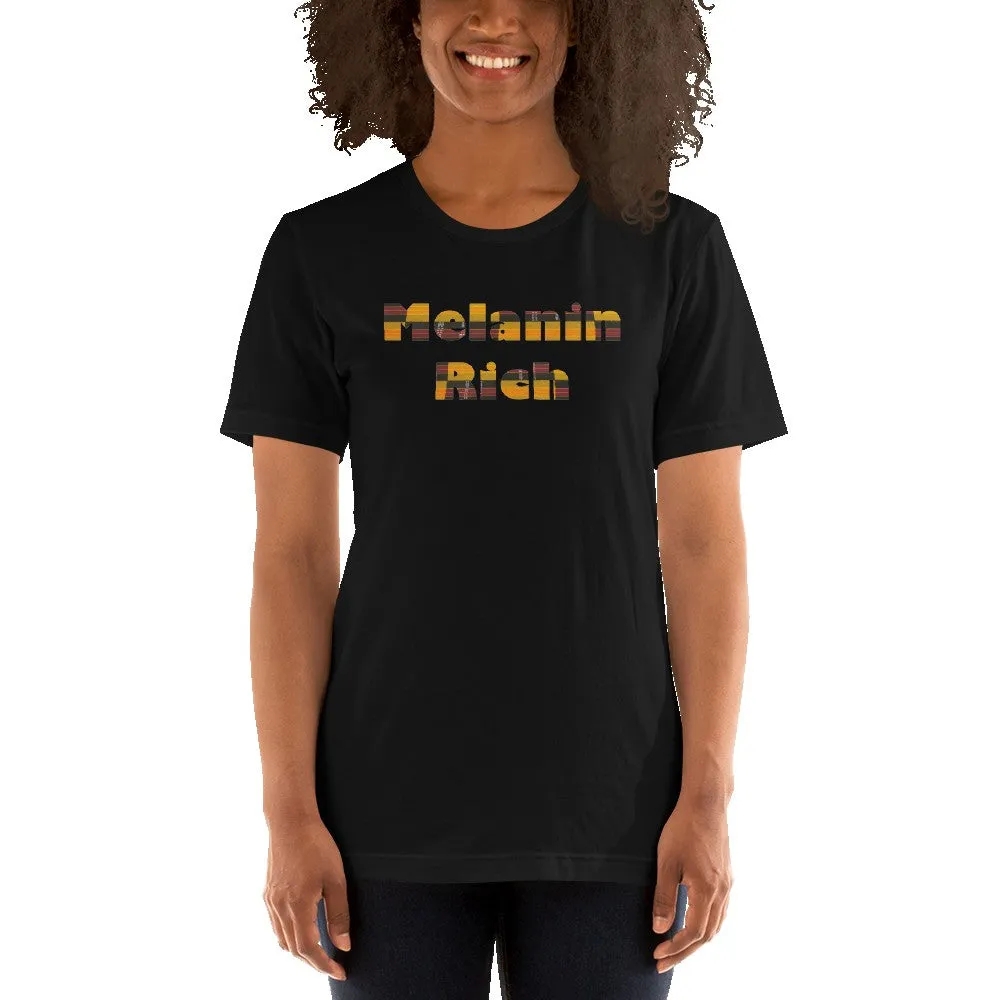 Melanin Rich African Print Color Short-Sleeve Unisex T-Shirt
