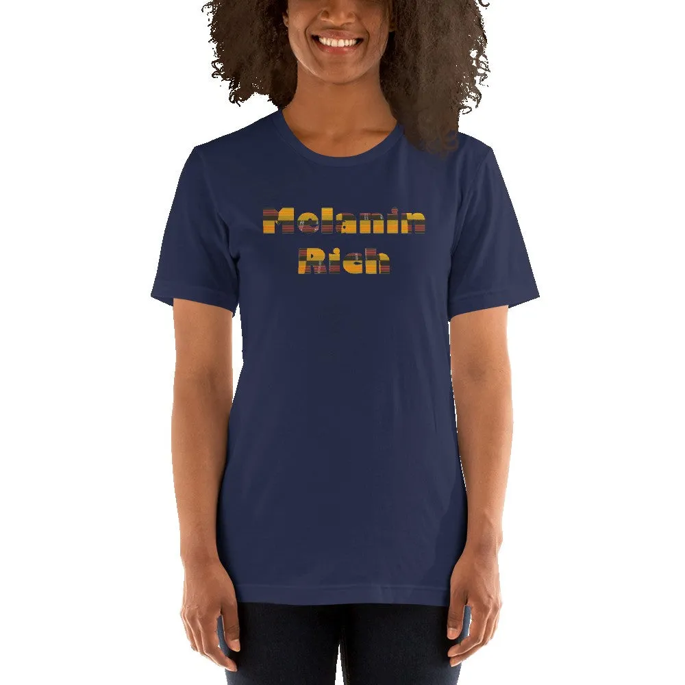 Melanin Rich African Print Color Short-Sleeve Unisex T-Shirt