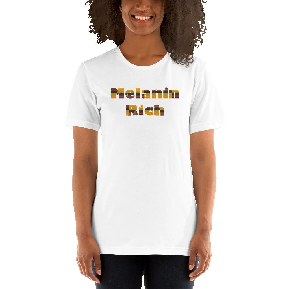 Melanin Rich African Print Color Short-Sleeve Unisex T-Shirt