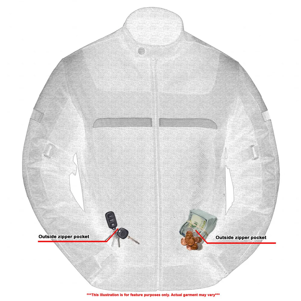 Men’s Black Racer Mesh Jacket With Armor