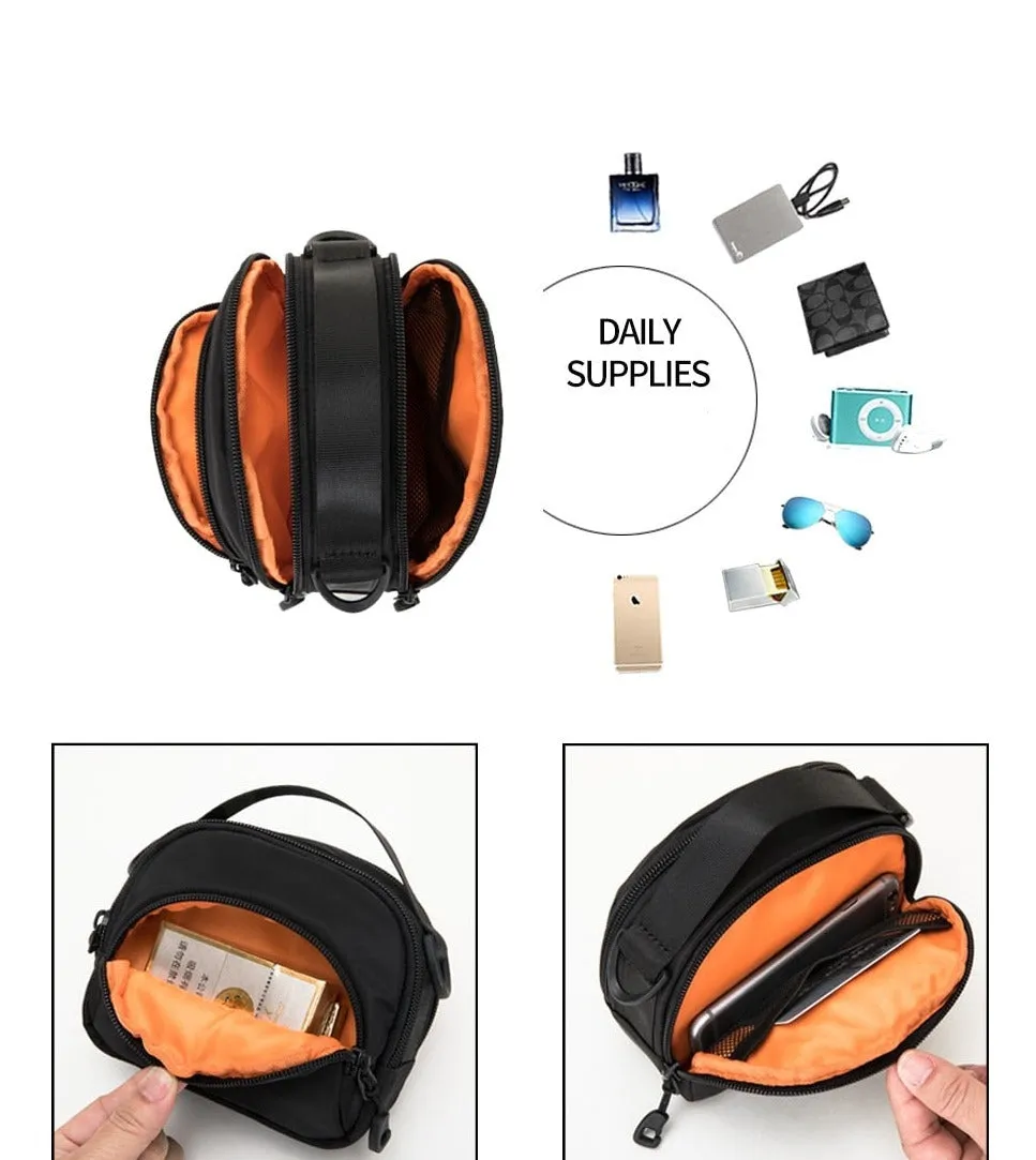 Men's Handbag Essentials Bag Mini Messenger Bag Crossbody Bag in Black
