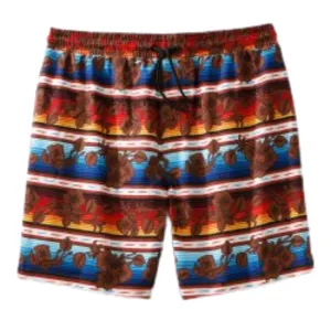 MENS TOOLED SERAPE PRINT CINCH SWIM TRUNKS