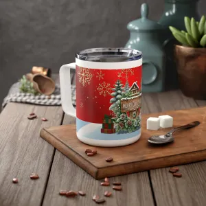 Merry Christmas Insulated Coffee Mug, 10oz