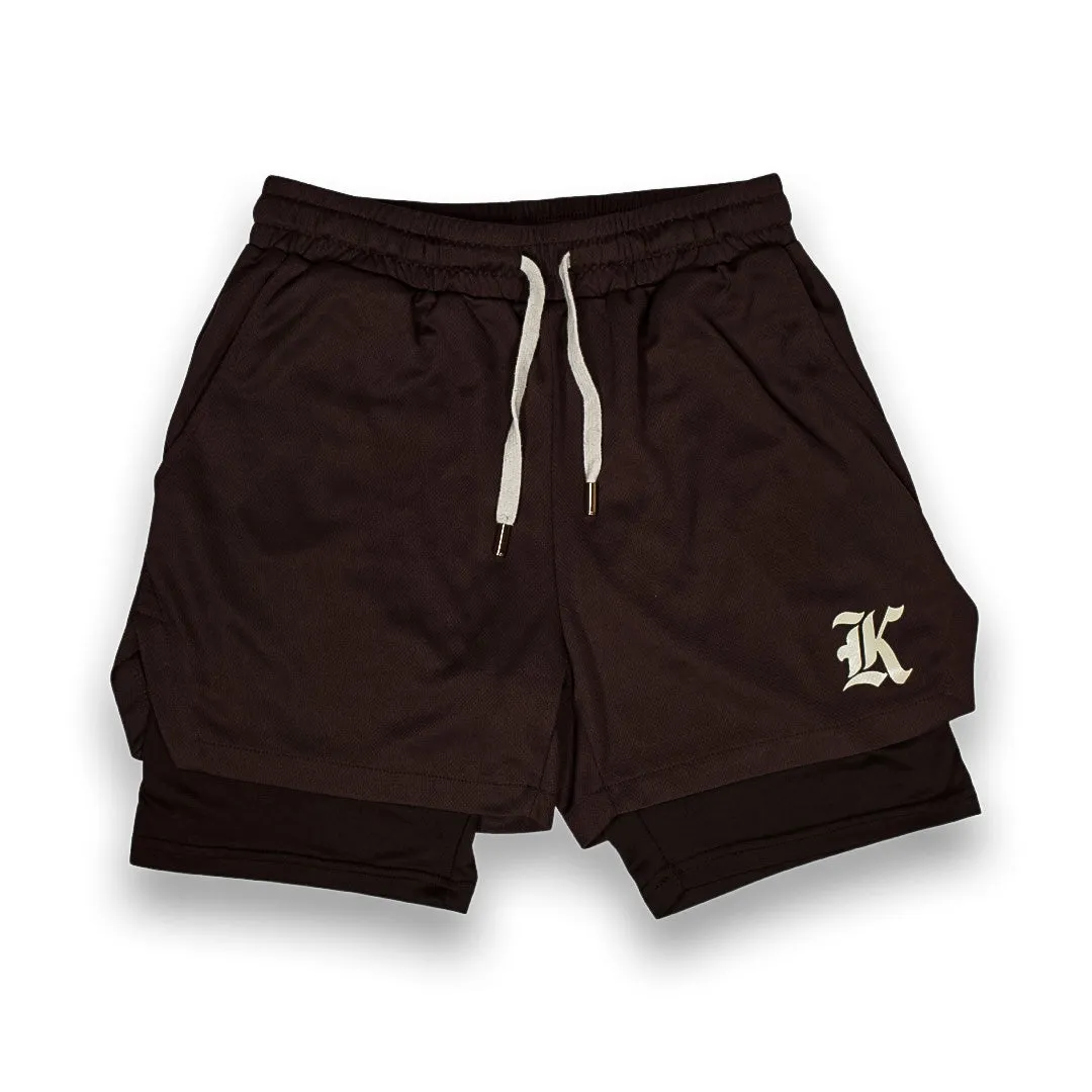 Mesh Liner Shorts (Chocolate Brown)