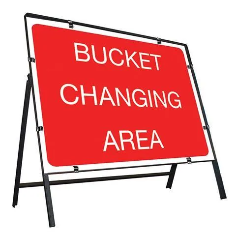 Metal Road Sign Bucket Changing Area