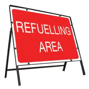 Metal Road Sign Refuelling Area