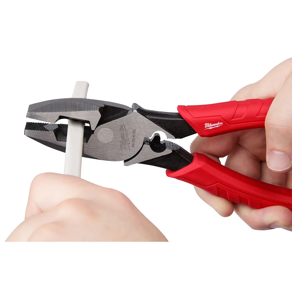 Milwaukee 48-22-6100 9" Comfort Grip High Leverage Lineman's Pliers with Crimper