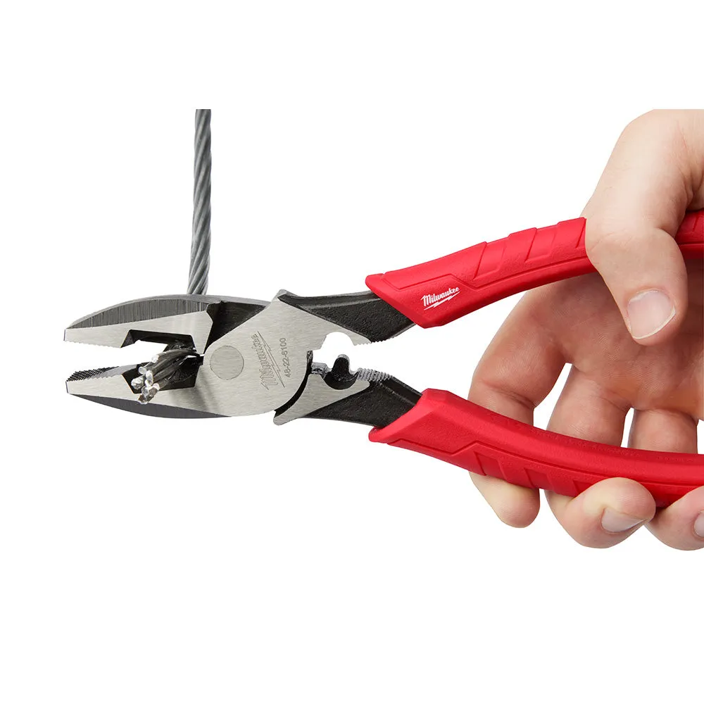 Milwaukee 48-22-6100 9" Comfort Grip High Leverage Lineman's Pliers with Crimper