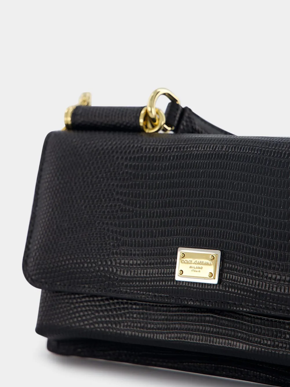 Mini Sicily Iguana-Print Leather Bag