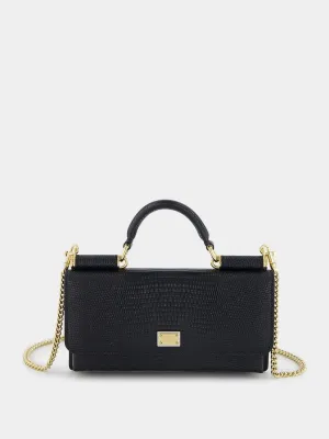 Mini Sicily Iguana-Print Leather Bag
