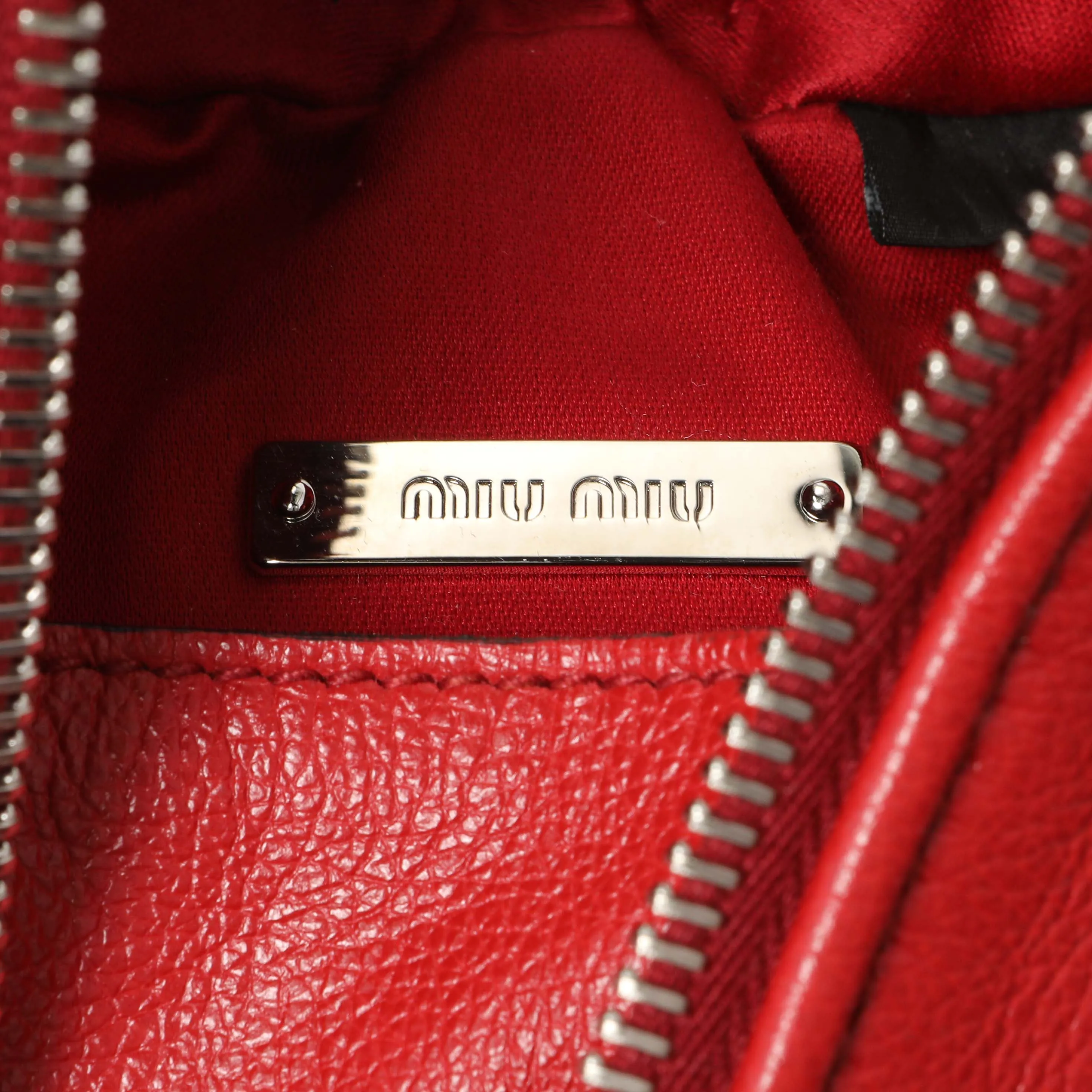 Miu Miu Red Goatskin Tassel Crossbody