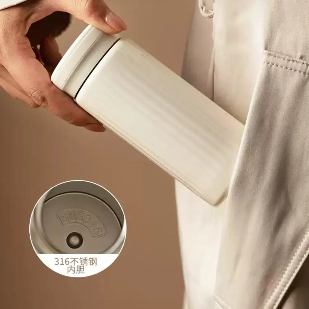 Modern Housewife Mini 316 Stainless Steel Insulated Bottle - Milk White, 200ml
