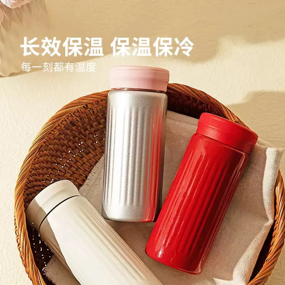 Modern Housewife Mini 316 Stainless Steel Insulated Bottle - Milk White, 200ml