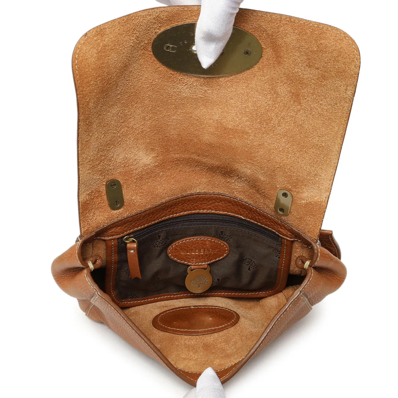 Mulberry Oak Glossy Goatskin Small Lily Flap