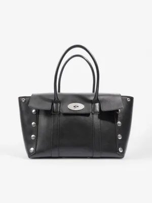 Mulberry Studded Bayswater Black Calfskin Leather