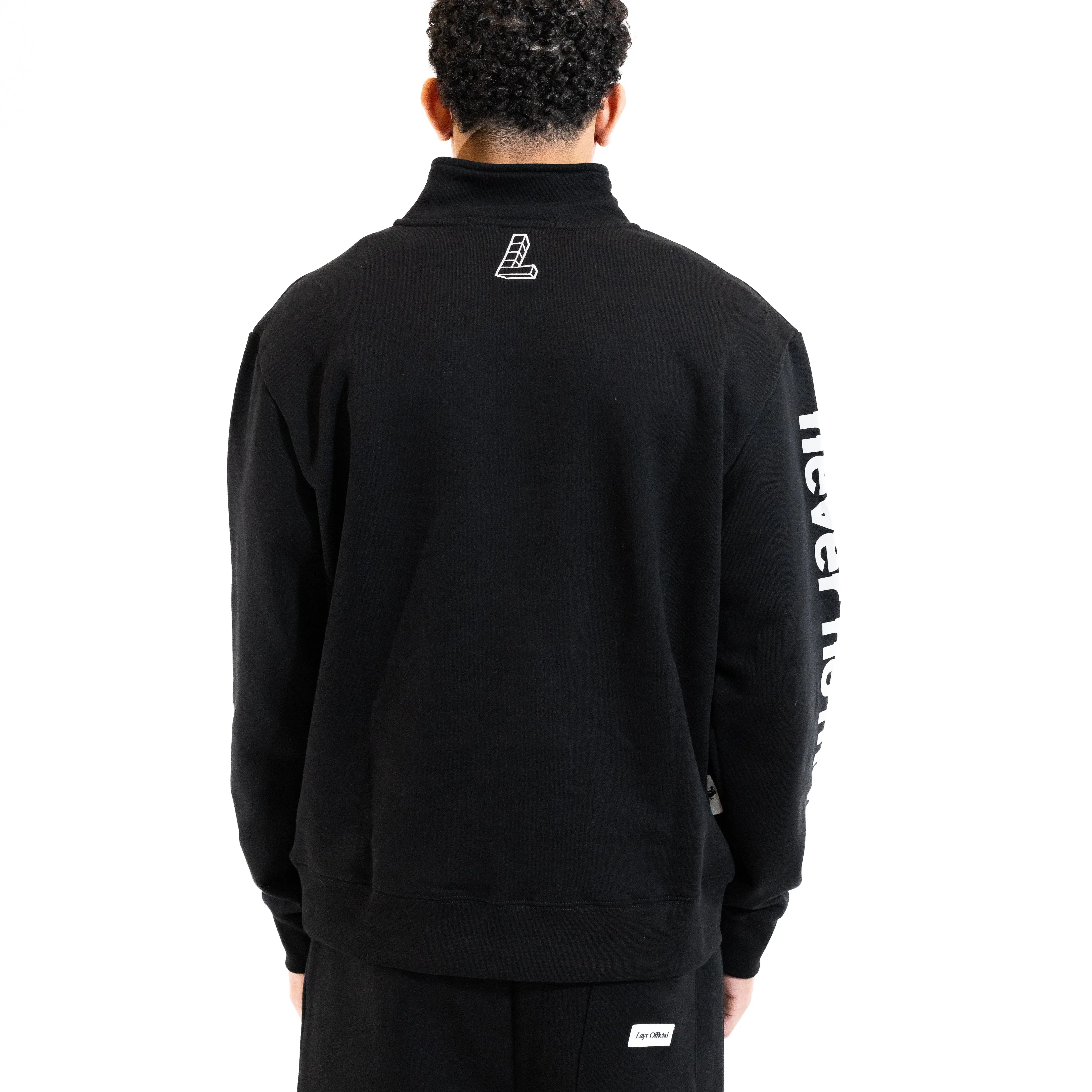 N2M Quarter Zip Crew, Black/Reflective