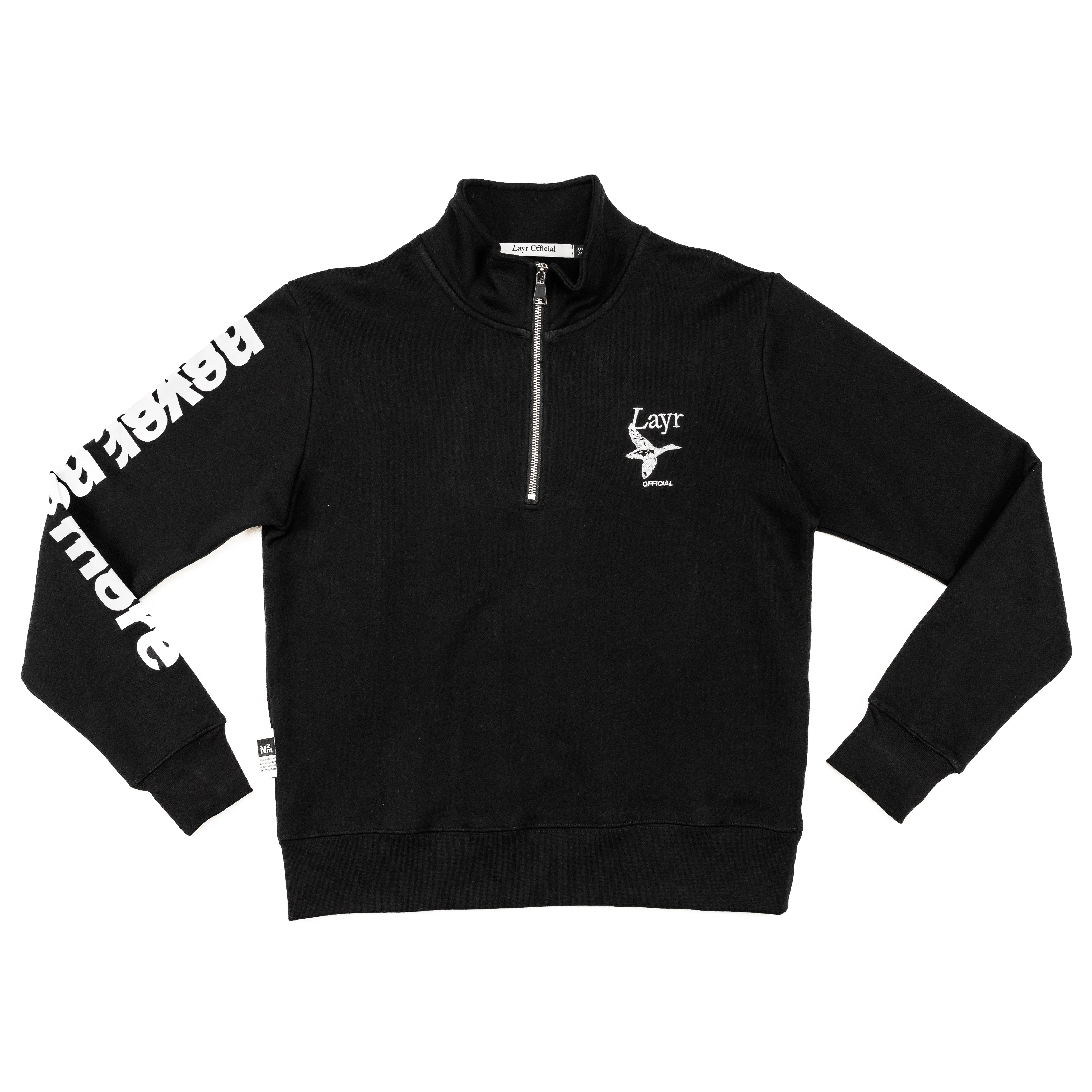 N2M Quarter Zip Crew, Black/Reflective