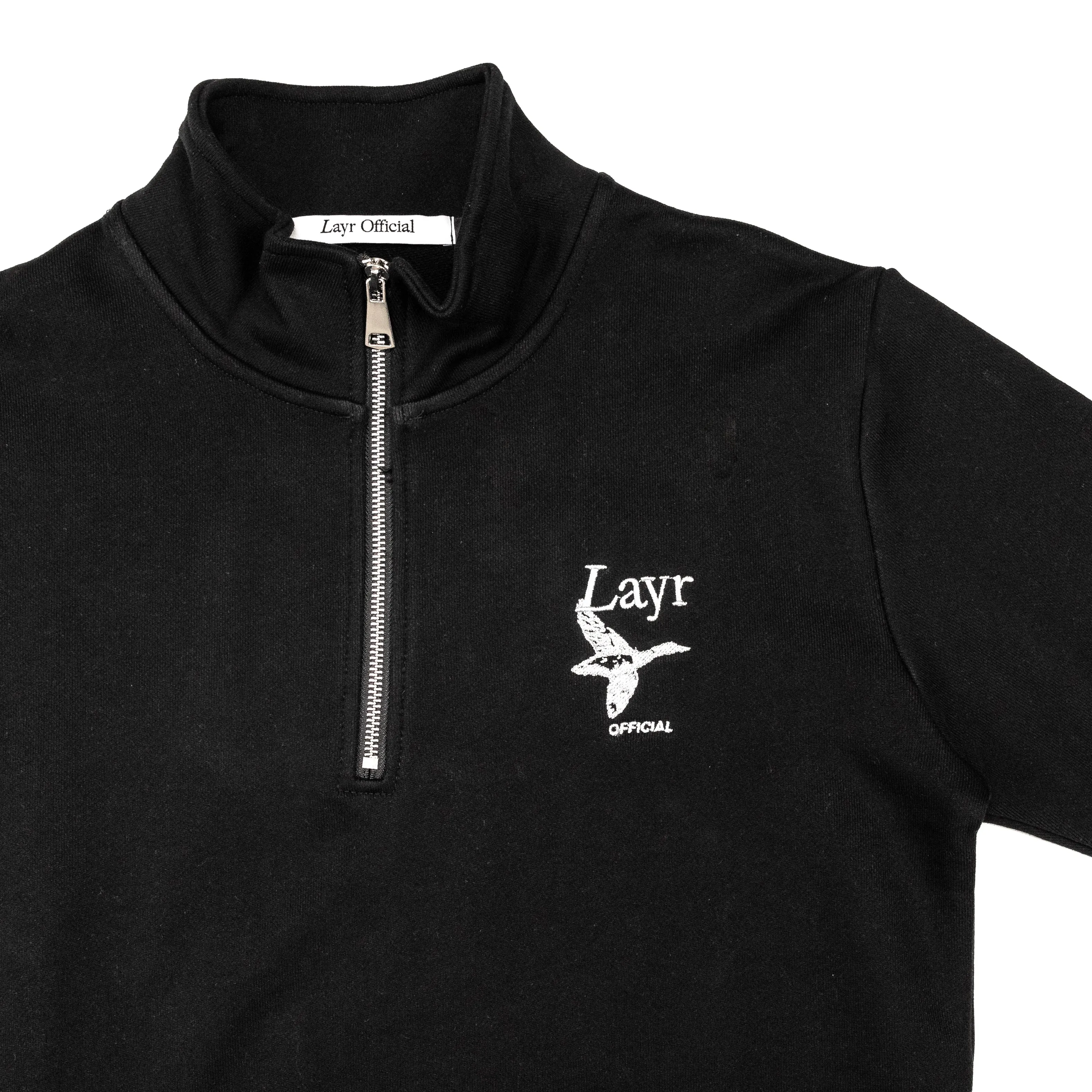 N2M Quarter Zip Crew, Black/Reflective