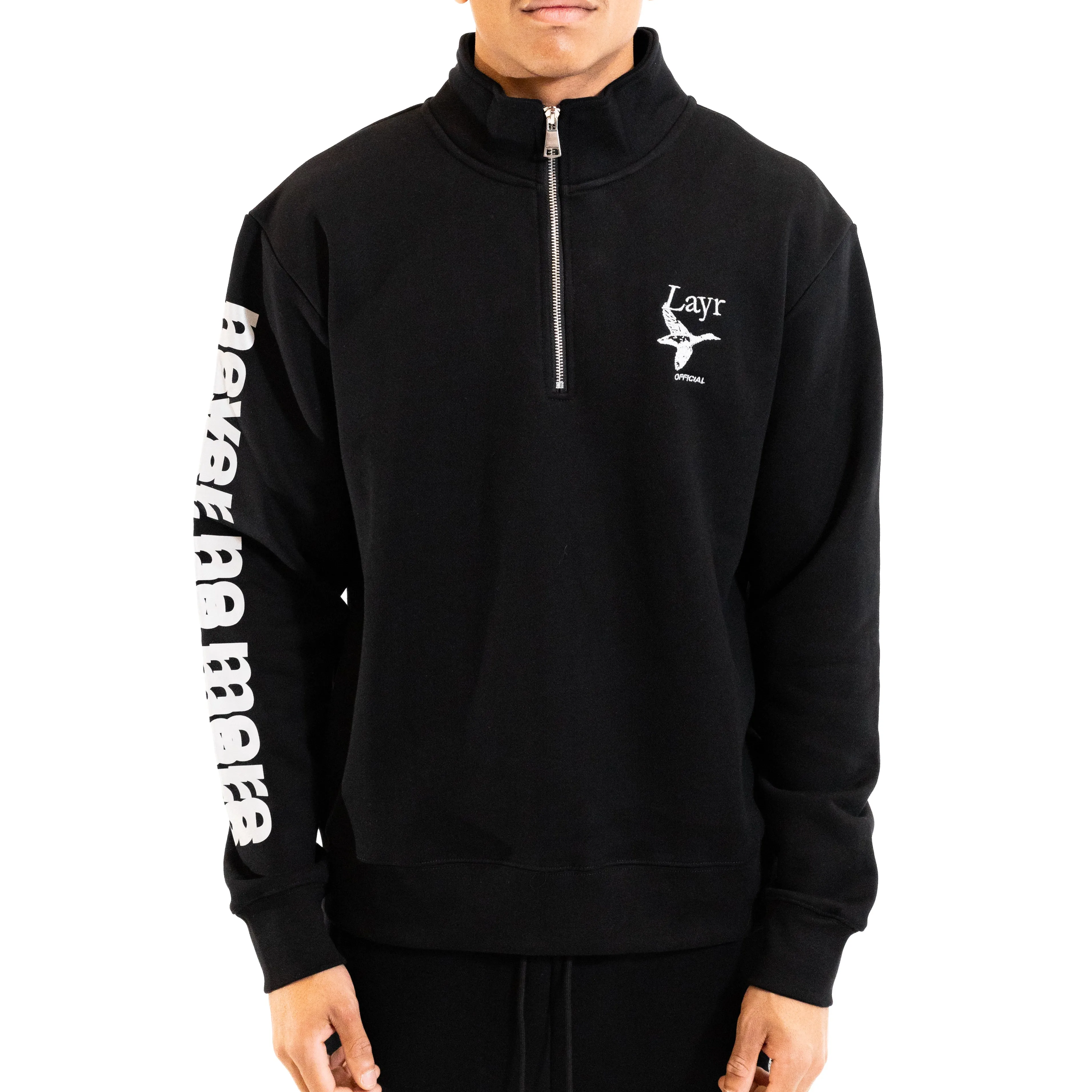 N2M Quarter Zip Crew, Black/Reflective