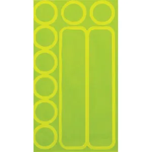 Nathan Dots and Dashes Reflective Stickers - Hi-Viz Yellow