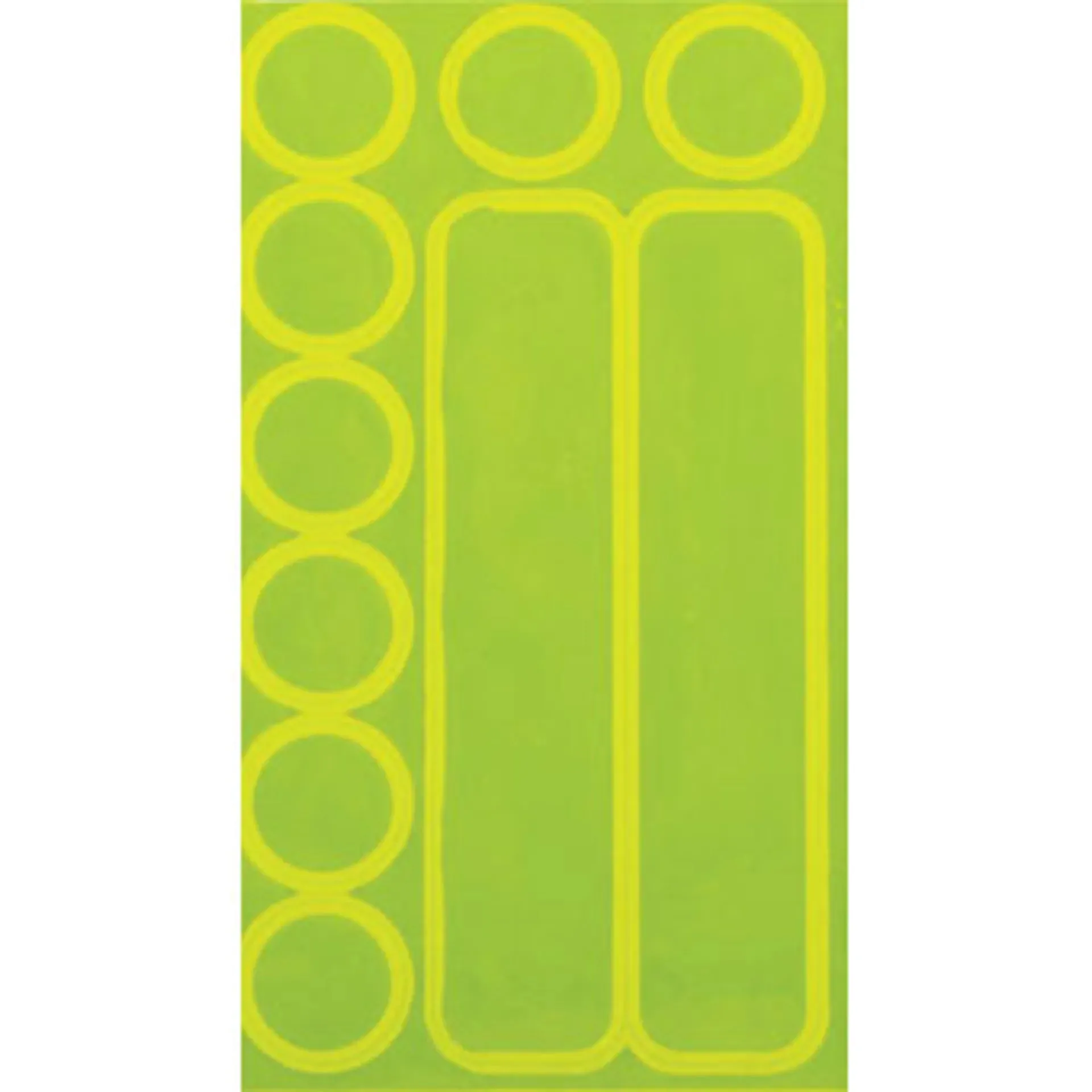 Nathan Dots and Dashes Reflective Stickers - Hi-Viz Yellow