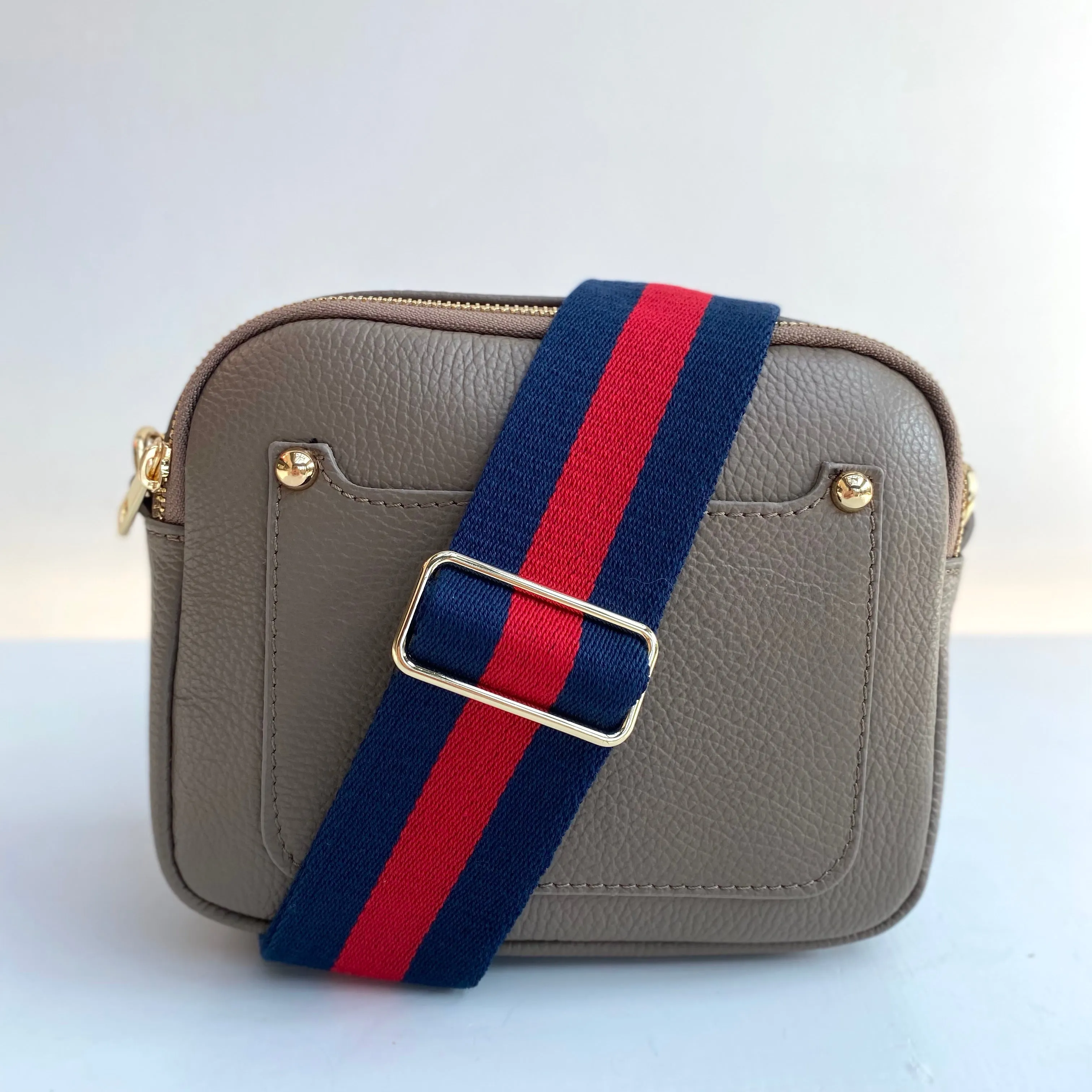 Navy and Red Stripe Bag Strap