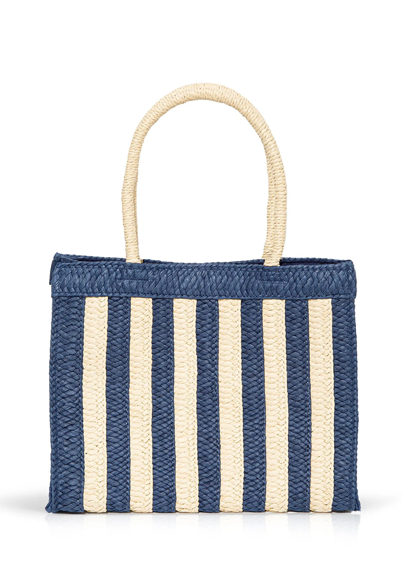 Navy Straw Shoulder Bags