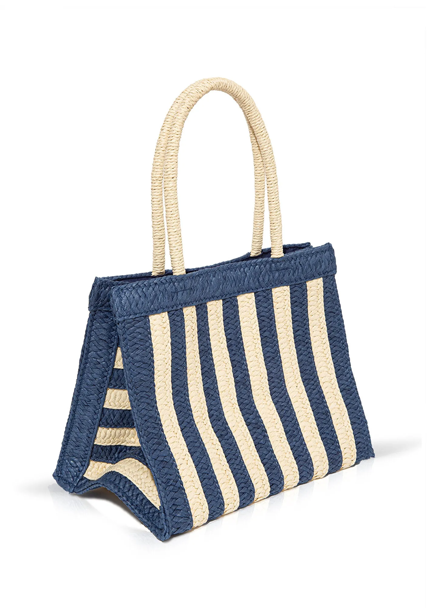 Navy Straw Shoulder Bags
