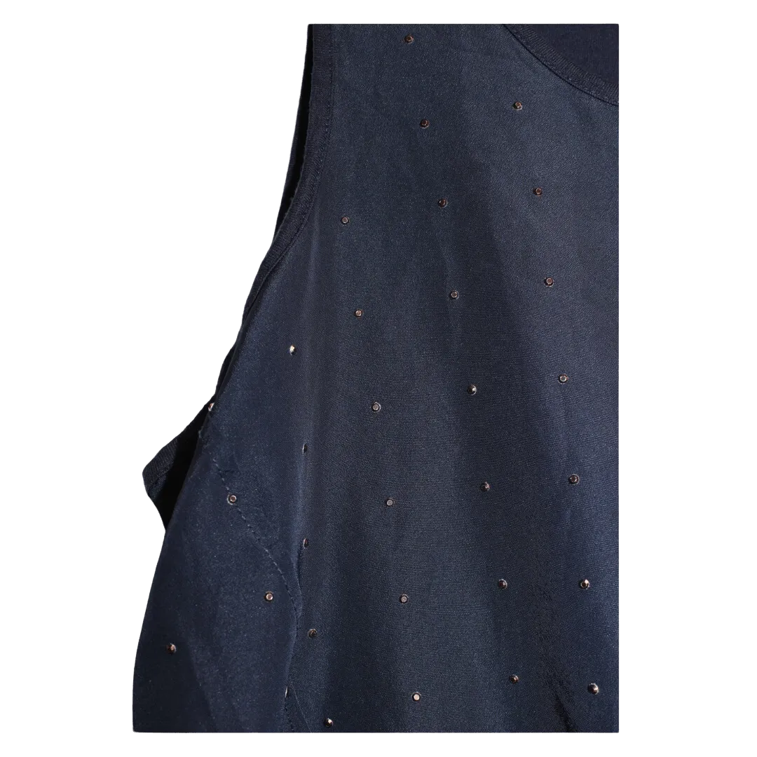 Navy Studded Vest