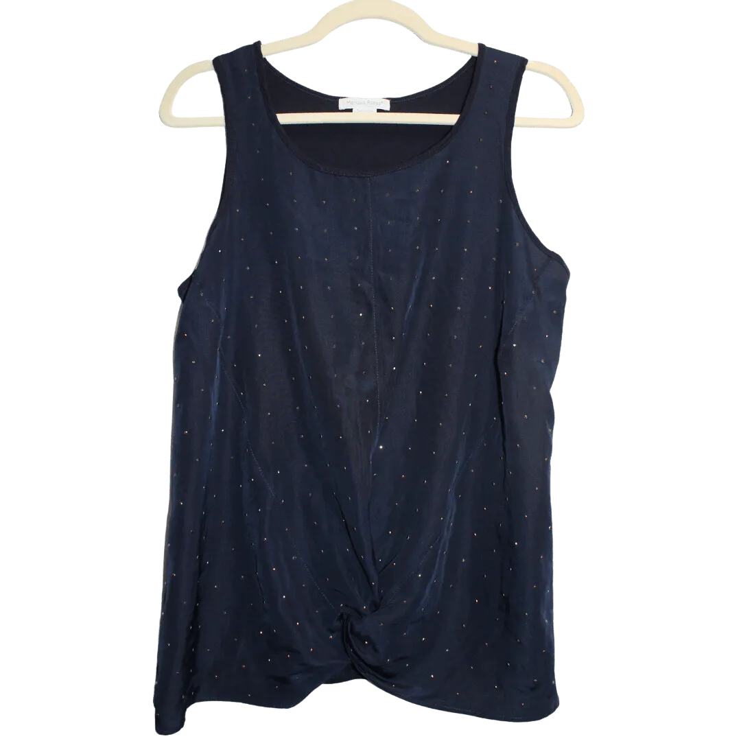 Navy Studded Vest