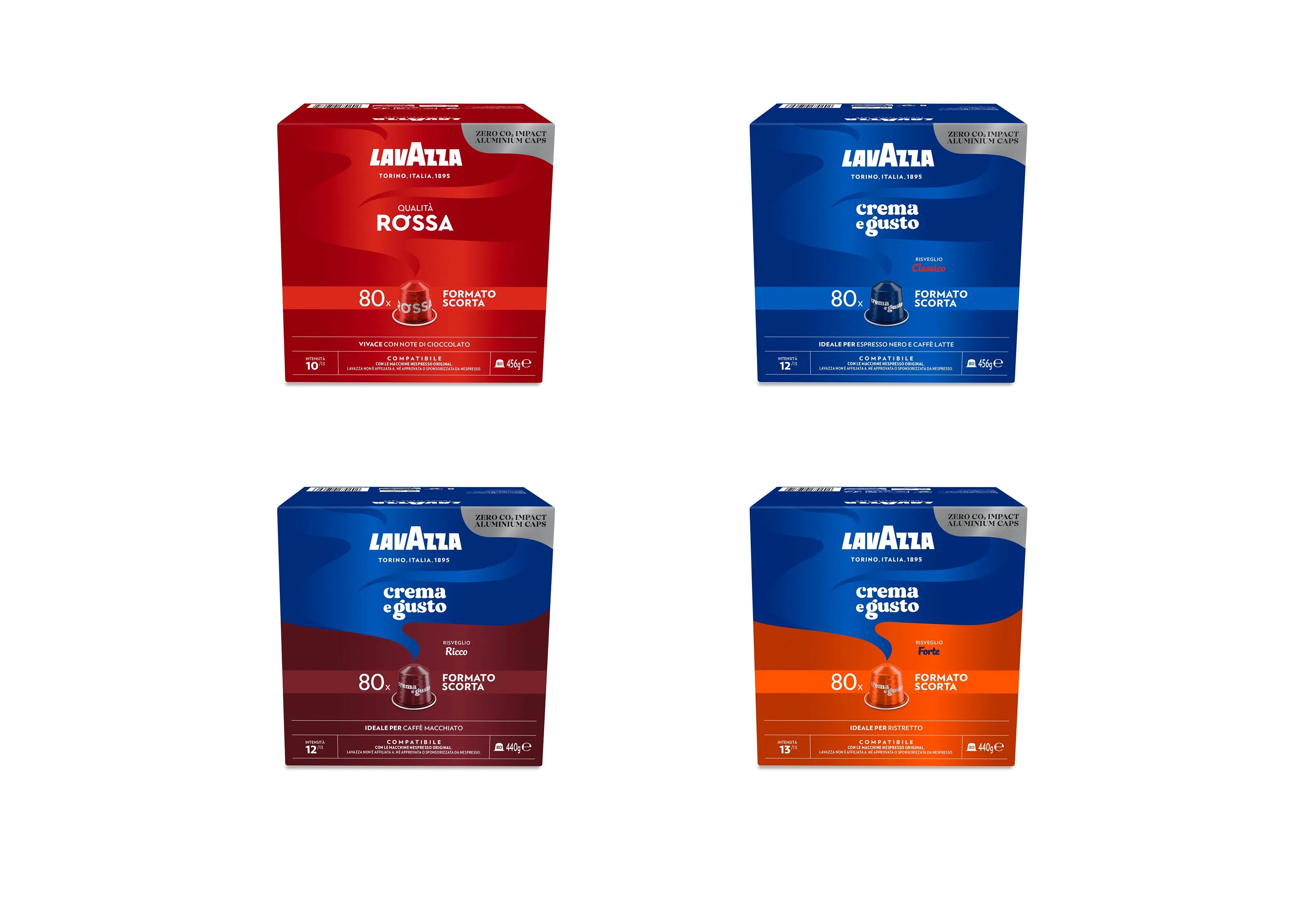 Nespresso Compatible Lavazza ALL BLENDS FAMILY BUNDLE - 320 Coffee Capsules